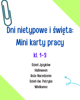 dni nietypowe i święta angielski klasy 1 2 3 karty pracy pdf